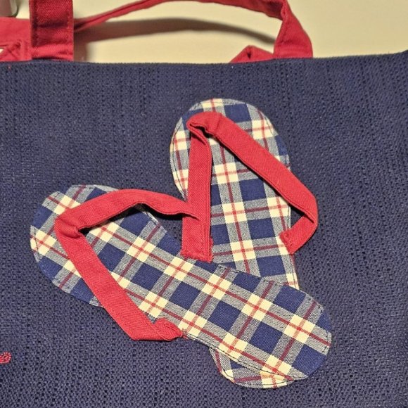 Collectible Longaberger Small Purse Tote Bag FLIP FLOP Beach Theme - Picture 2 of 4